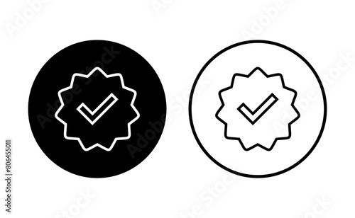 Free Download verified icon set. verification check mark. approved icon - GFXLoad