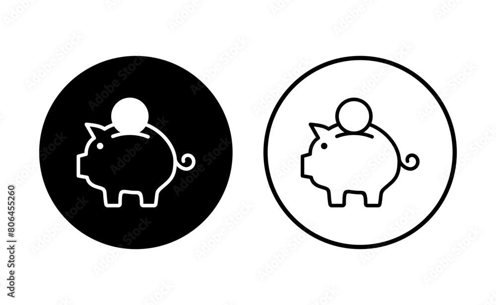 Piggy bank icon vector. piggy money icon Piggy bank icon vector. piggy money icon