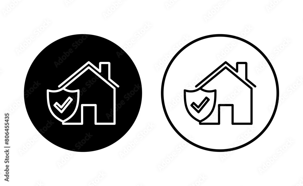 House insurance icon set. house protection icon. House insurance icon set. house protection icon.