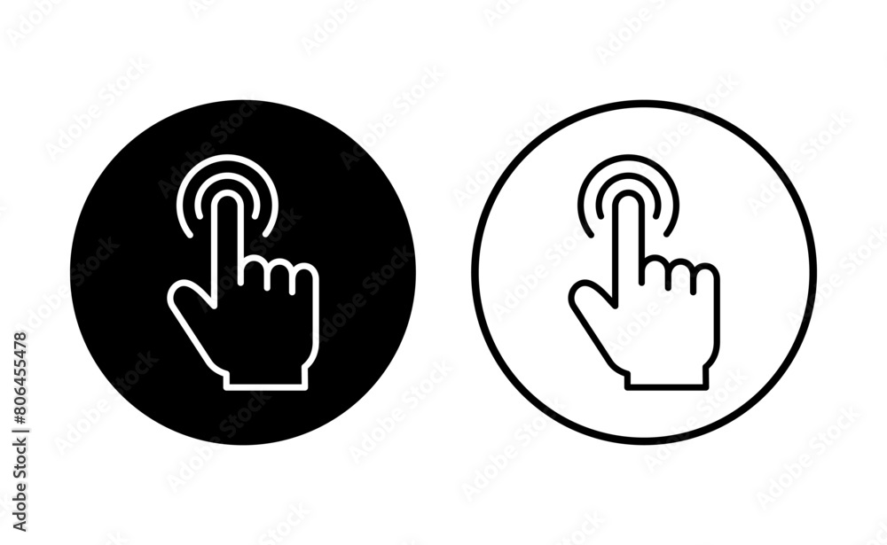 Obraz premium Hand click icon set. pointer icon vector. hand cursor icon vector