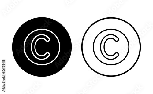 Copyright icon set. copyright symbols
