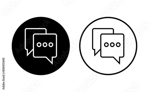 Chat icon set. speech bubble icon. comment icon vector. message. contact us