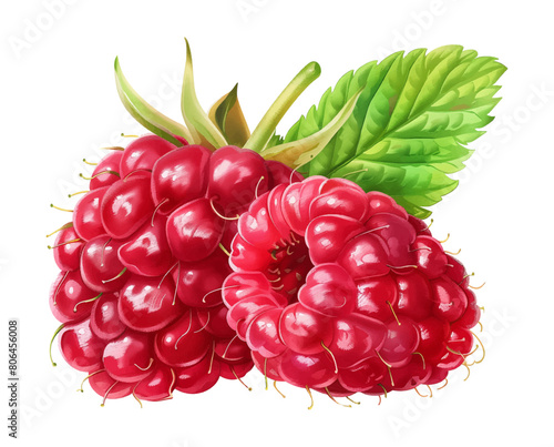 raspberry watercolor digital painting good quality