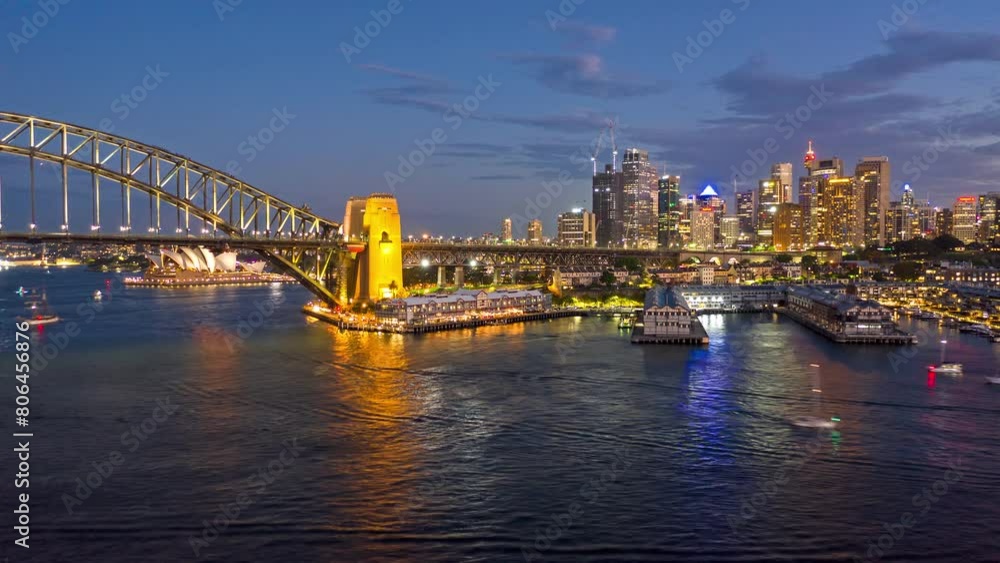 Sydney Australia Aerial Sunset Timelapse Sydney Australia Aerial Sunset Timelapse