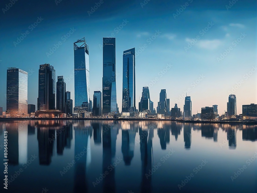 Fototapeta premium city skyline at night