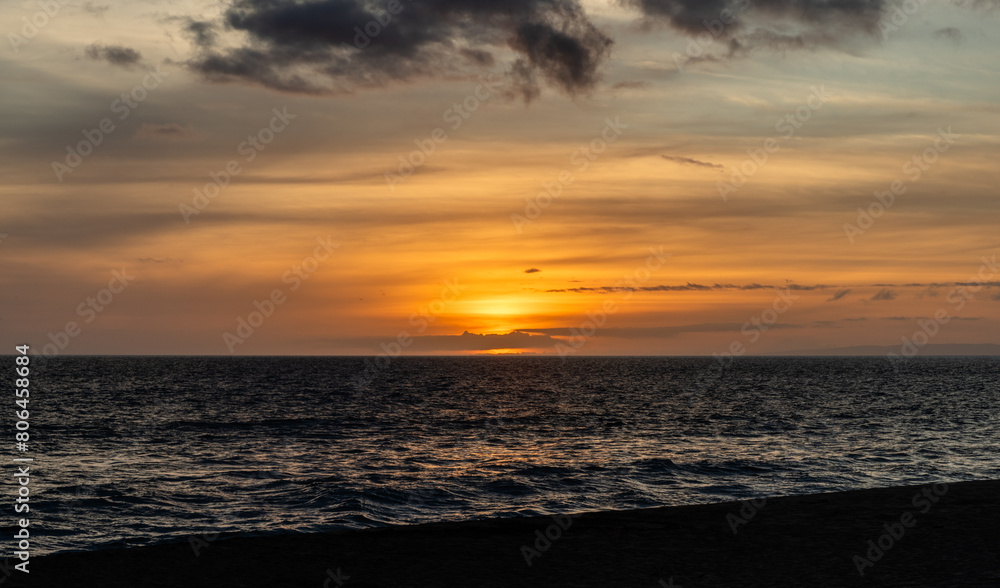 Beautiful Kaanapali Beach sunset, Maui, Hawaii