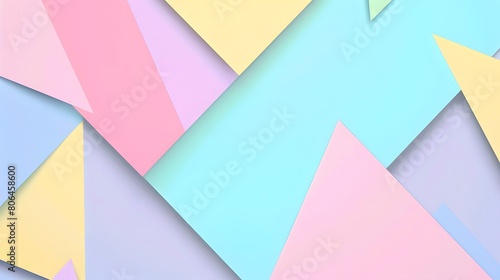 Free Download Modern Pastel Geometric Abstract, Layered Triangles and Rectangles, Minimalist Artwork for Design - GFXLoad