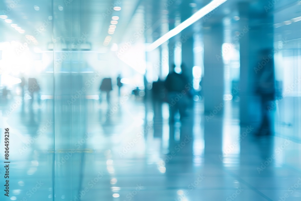 Hustle and Bustle: A Blurry Snapshot of a Crowded Train Station with People in Motion.