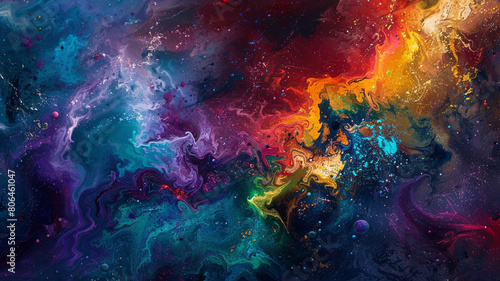 cosmic color smoke abstract background