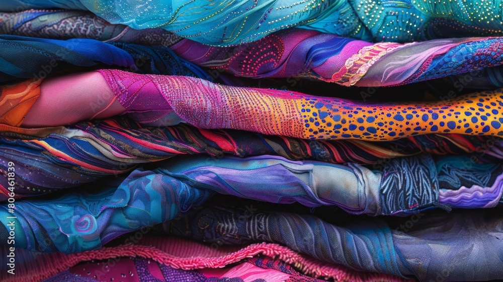 Colorful fabric Colorful fabric