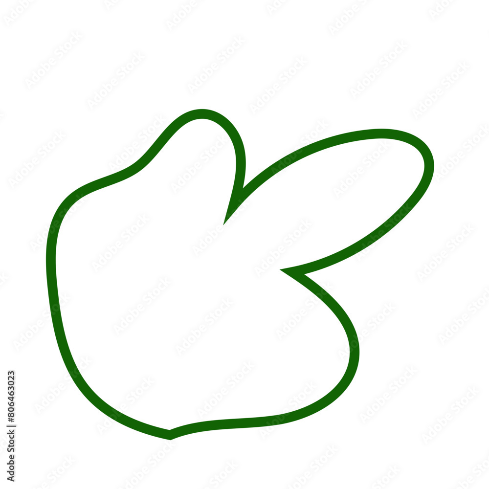 Green outline abstract shapes vector Green outline abstract shapes vector