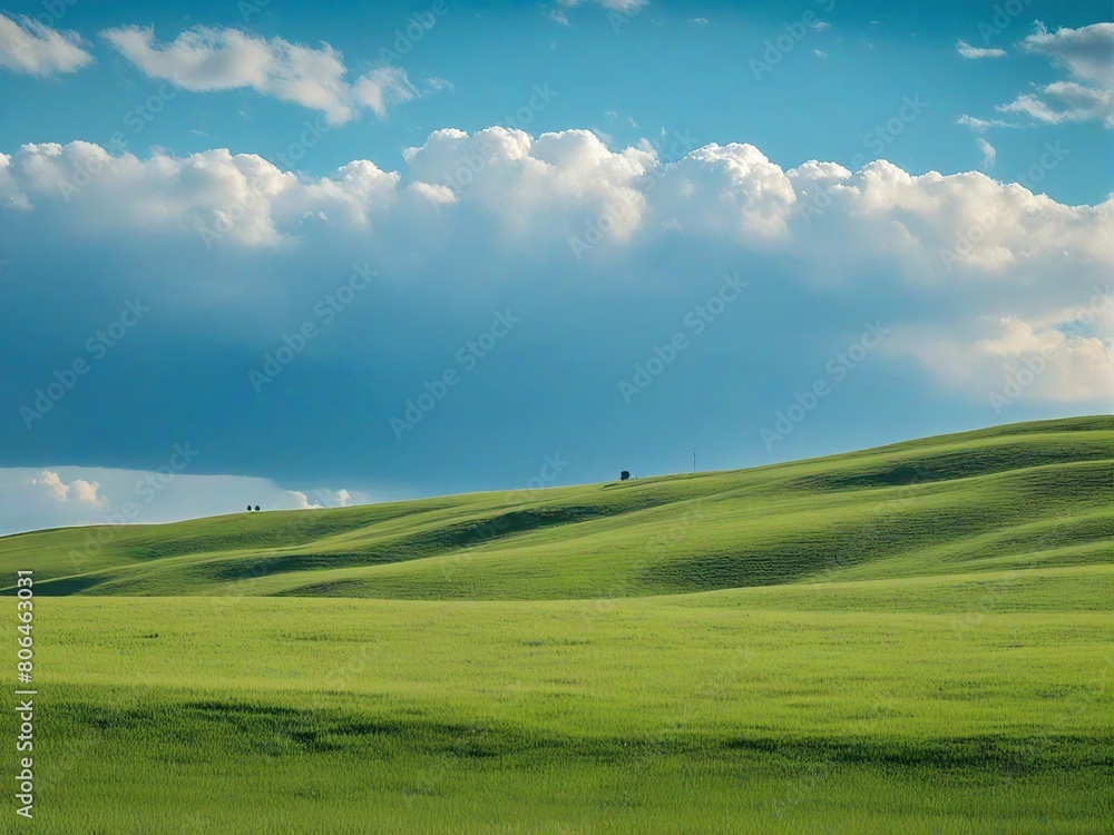 Fototapeta premium field and blue sky