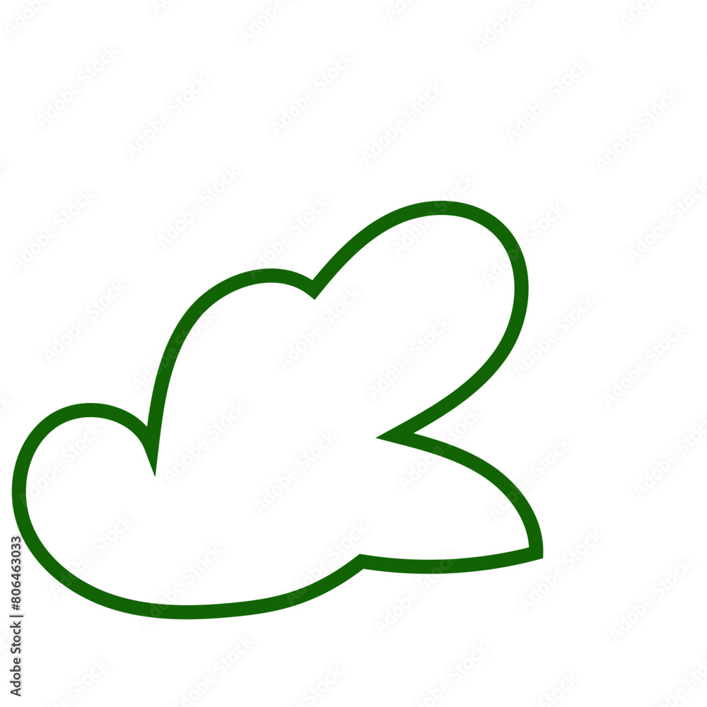 Green outline abstract shapes vector Green outline abstract shapes vector