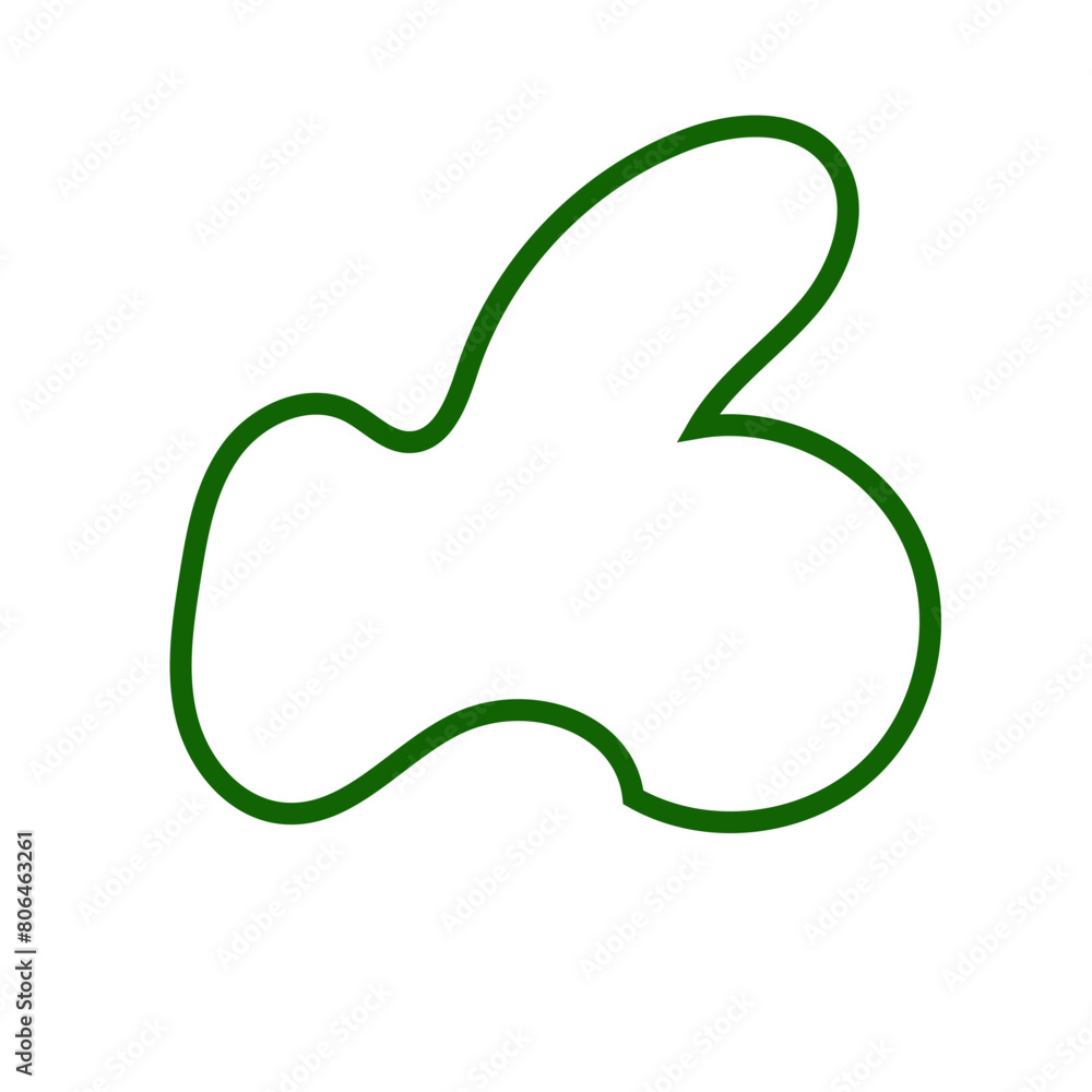 Green outline abstract shapes vector Green outline abstract shapes vector