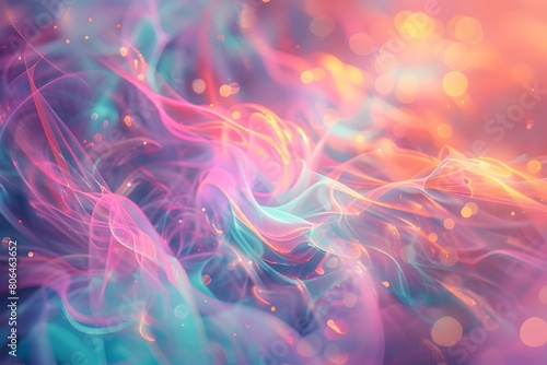 Captivating Swirls of Ethereal Light and Vibrant Digital Energy