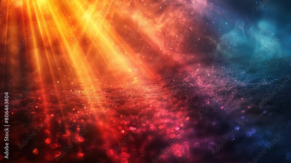 Naklejka premium Luminous Kaleidoscope: Rainbow Illumination