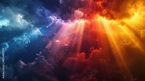 Wallpaper Mural Spectral Symphony: A Background of Radiance Torontodigital.ca