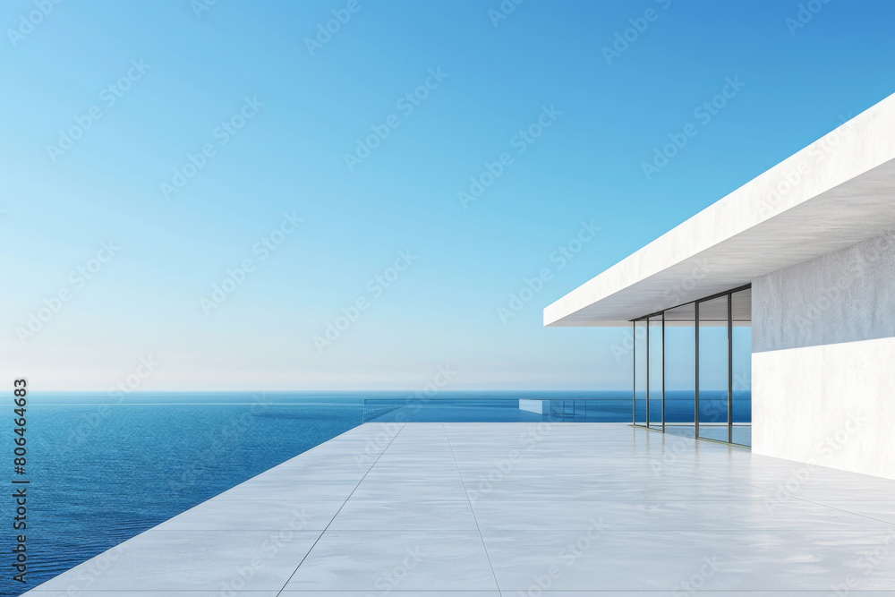 Modern buildings by the lake. Empty architectural background. Modern buildings by the lake. Empty architectural background.
