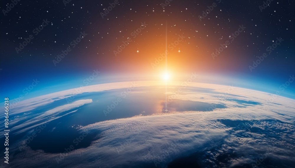 blue sunrise, view of earth from spacei blue sunrise, view of earth from spacei