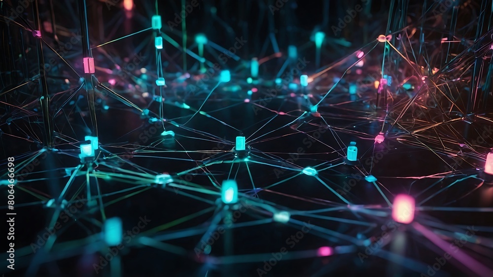 abstract light background Blockchain Connectivity Digital Mesh abstract light background Blockchain Connectivity Digital Mesh