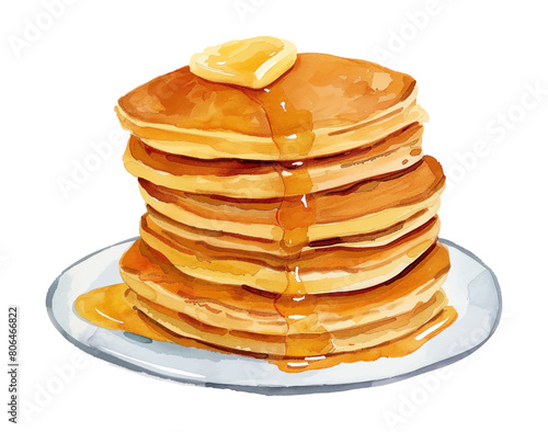 pancake watercolor digital painting good quality