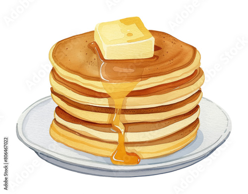 pancake watercolor digital painting good quality