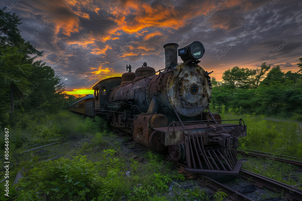 Naklejka premium train