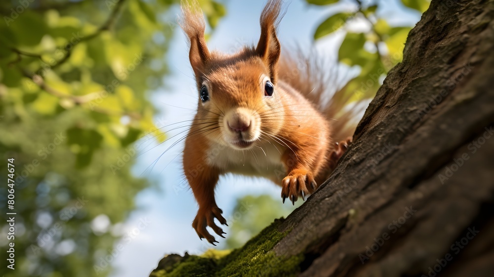 Cheeky squirrel caught mid-acrobatics, Cheeky squirrel caught mid-acrobatics,