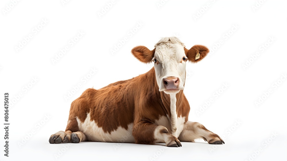 Contented dairy cow in a pastoral setting Contented dairy cow in a pastoral setting