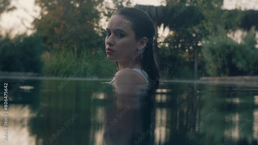 Model Posing above the Water Model Posing above the Water