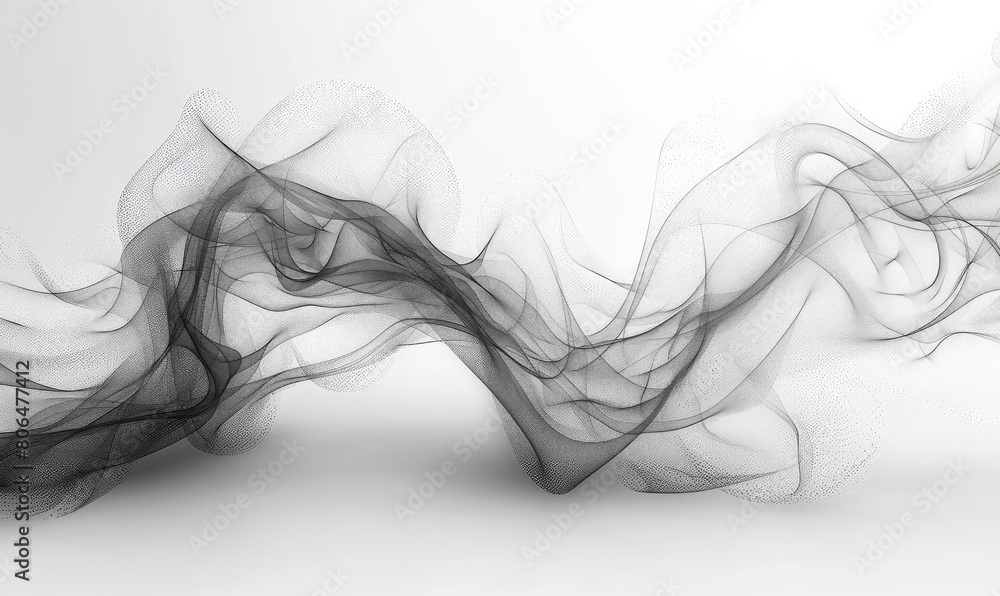 Fototapeta premium Black and white abstract painting
