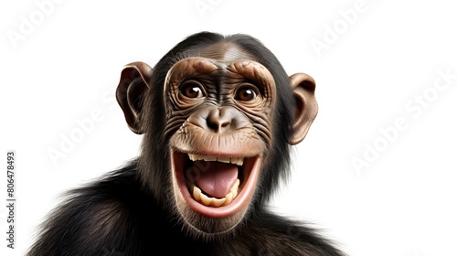 Playful chimpanzee with a mischievous grin, © Visual Aurora