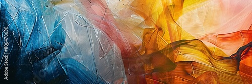 contrast between solidity and transparency in this abstract painting