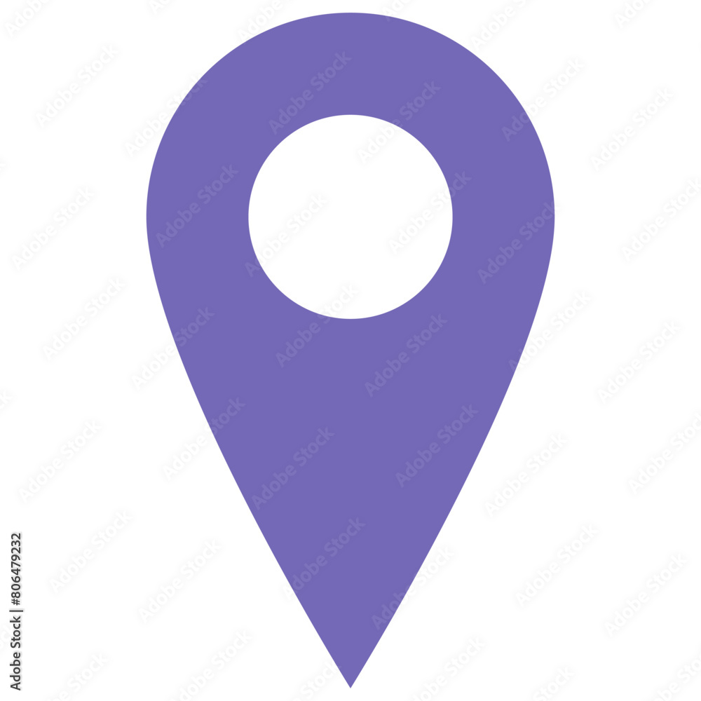 Purple marker with a white dot on it Purple marker with a white dot on it