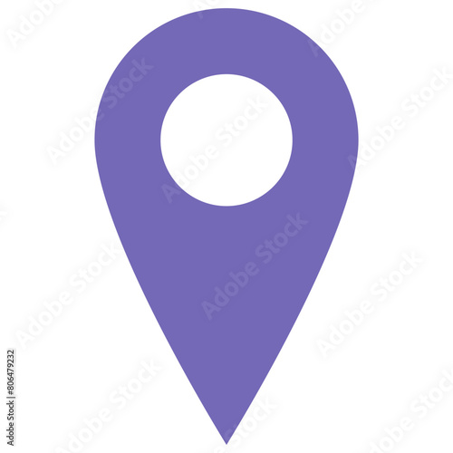 Purple marker with a white dot on it