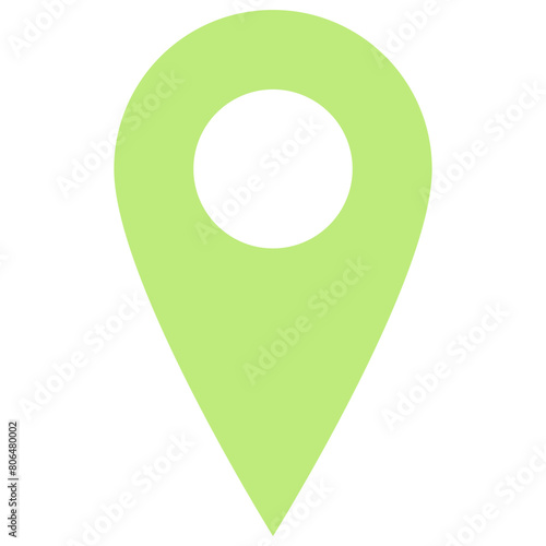 Light Green marker with a white dot on it