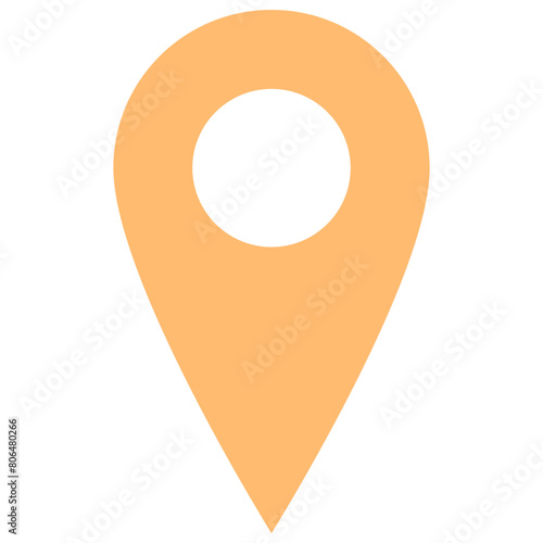 Light Orange marker with a white dot on it