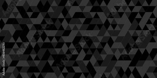 Vector geometric seamless diamond technology black and gray triangle element light background. Abstract digital grid light pattern white Polygon Mosaic triangle, business and corporate background.