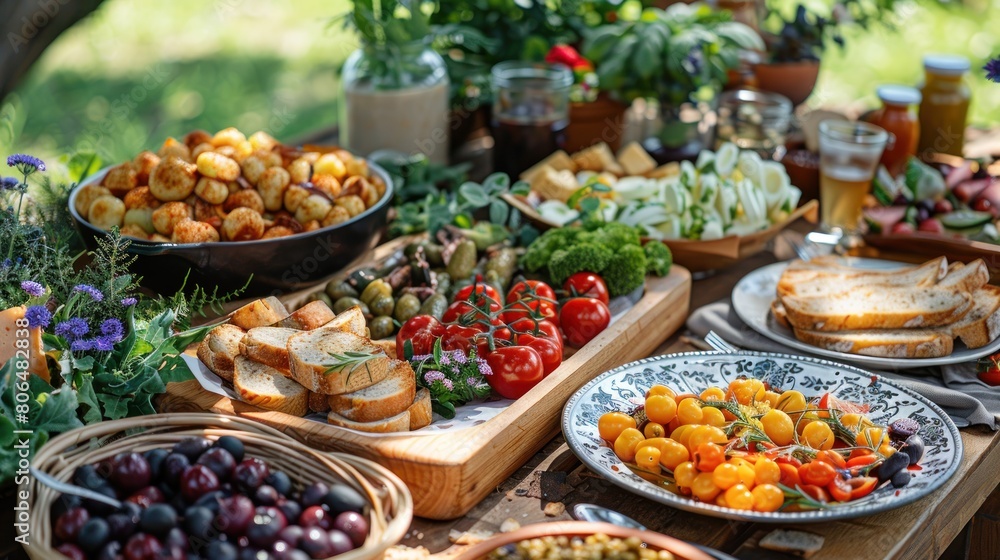 Delicious and healthy food on the table.