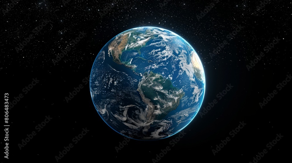 Fototapeta premium rendering of planet earth generative ai