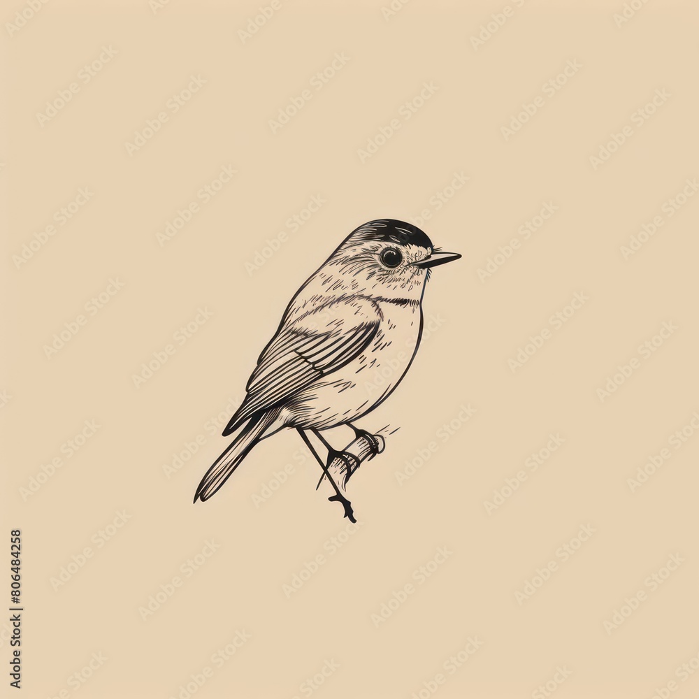 robin bird cartoon flat illustration minimal line art robin bird cartoon flat illustration minimal line art