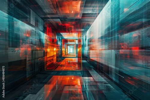 abstract representation of a security room photo