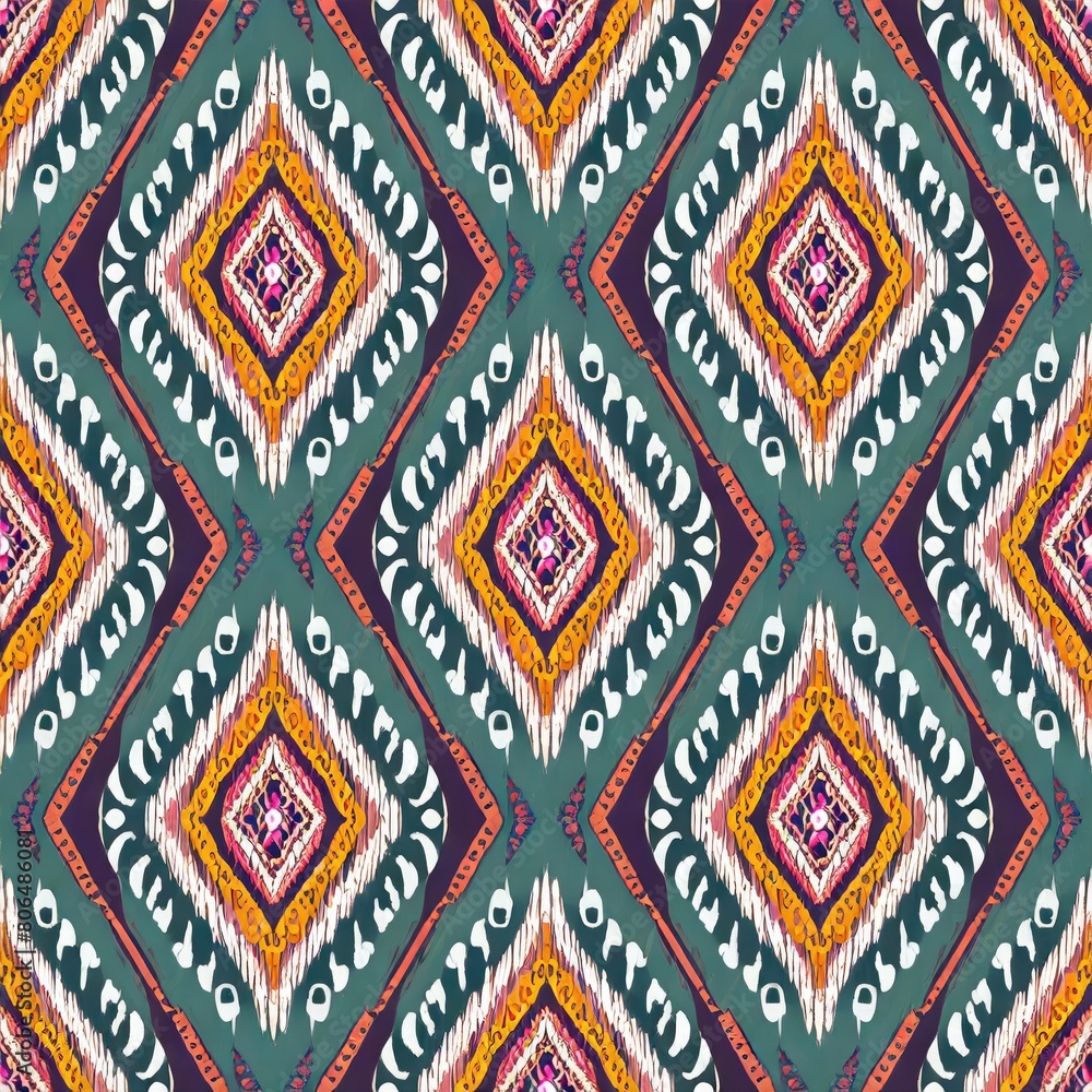 ikat geometric ethnic oriental seamless pattern. design ikat fabric for textile ethnic, native pattern motif, embroidery ikat style ikat geometric ethnic oriental seamless pattern. design ikat fabric for textile ethnic, native pattern motif, embroidery ikat style