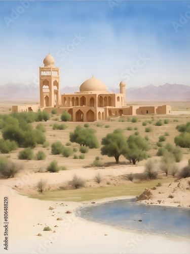 Balkh Afghanistan Country Landscape Illustration Art