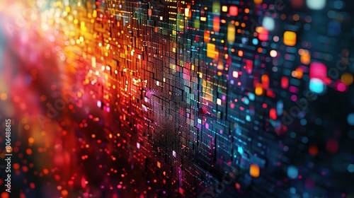 Wallpaper Mural abstract technology background featuring a mosaic of colors and patterns Torontodigital.ca