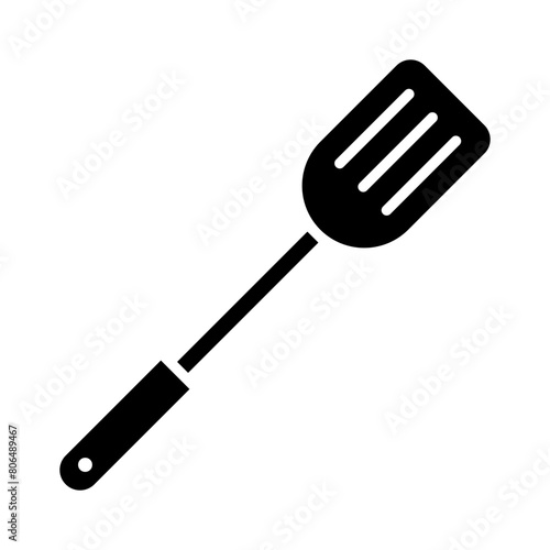 Kitchen spatula glyph solid icon