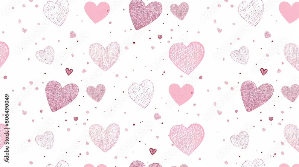 pink pattern with big and small hearts generative ai pink pattern with big and small hearts generative ai