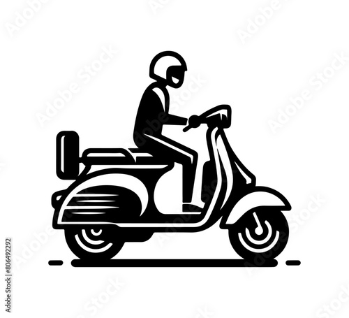 scooter vector icon simple minimal