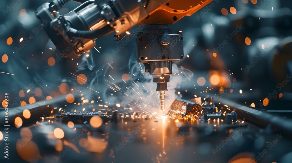 Robotic Welding in Automotive Factory Precision and Power in Motion Generative ai