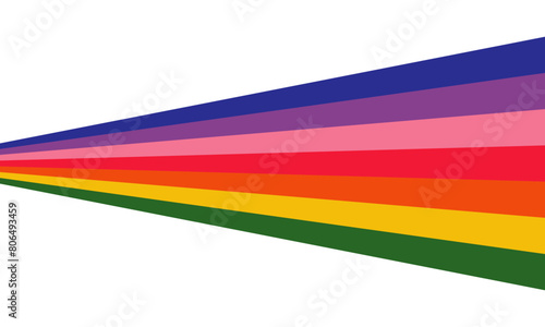 Rainbow stripes line color overlay on transparent background. Vector illustration